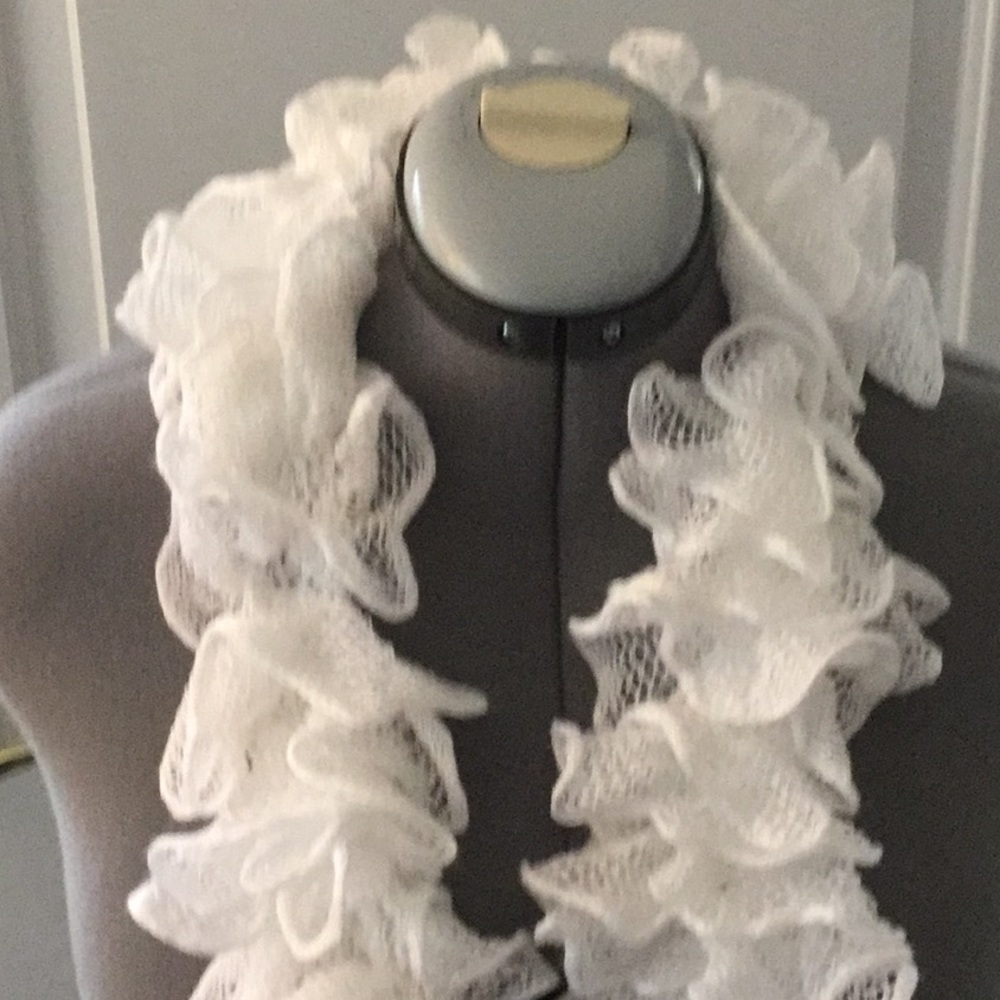 Baby Alpaca hand crocheted scarf. Boho